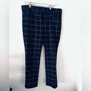 Banana Republic Dark Blue Plaid Dress Pants